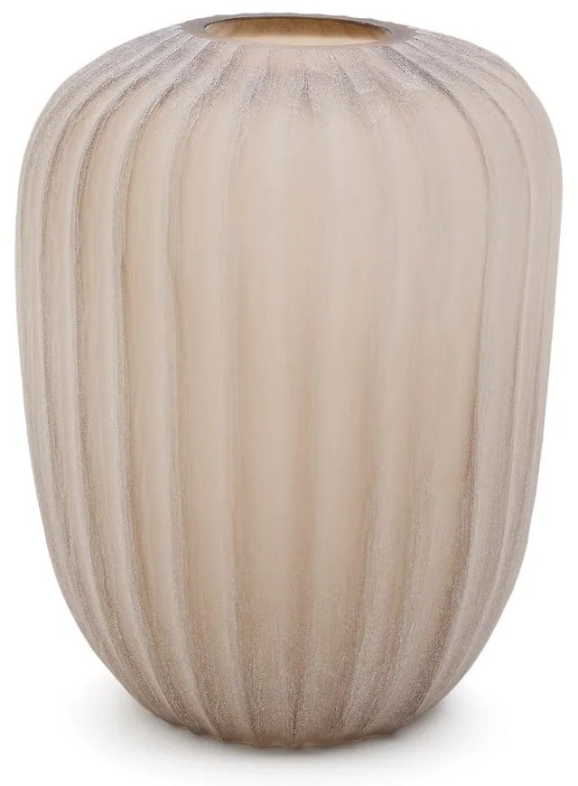 Béžová sklenená váza (výška 27 cm) Lumia – Kave Home