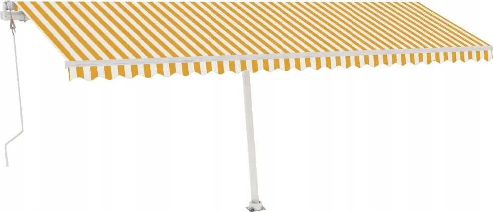 vidaXL Voľne stojaca, automaticky rolovateľná markíza, 600 x 350 cm