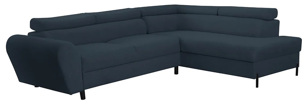 Rohová sedacia súprava s funkciou spania, vlnité pružiny TIMON, pravá Námorník