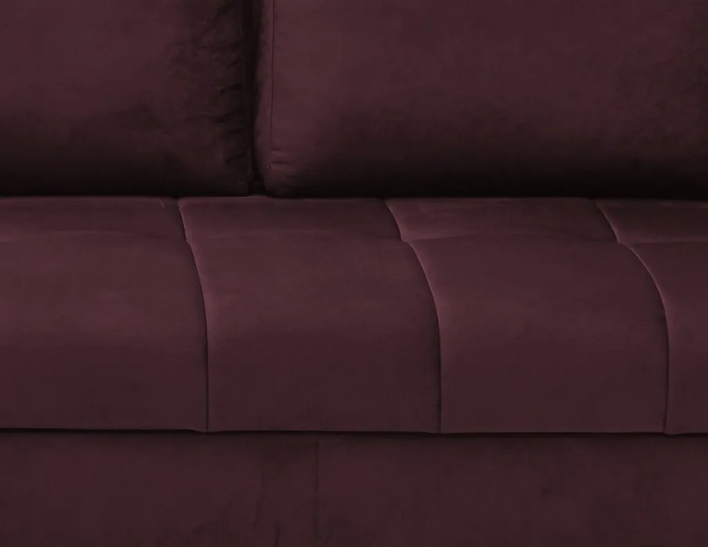 Rohová sedacia súprava Paris, vínová látka, ľavý roh