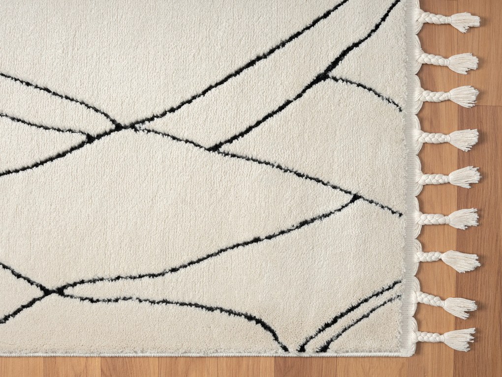 Behúň Moroccan Magic CA40047 weiß, 80x250, čiernobiela, obývacia izba, My Flair