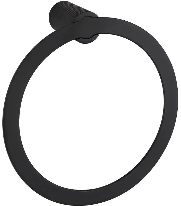 Mexen Base, prsteňový držiak na uteráky, čierna matná, 7088232-70