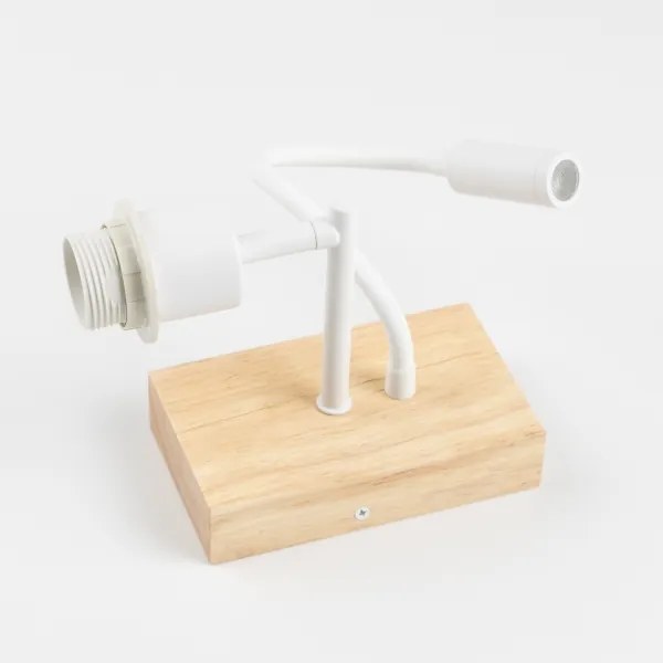 Brilagi - LED Nástenná lampa NUBILA WOOD 1xE27/25W/230V + LED/3W dub/čierna