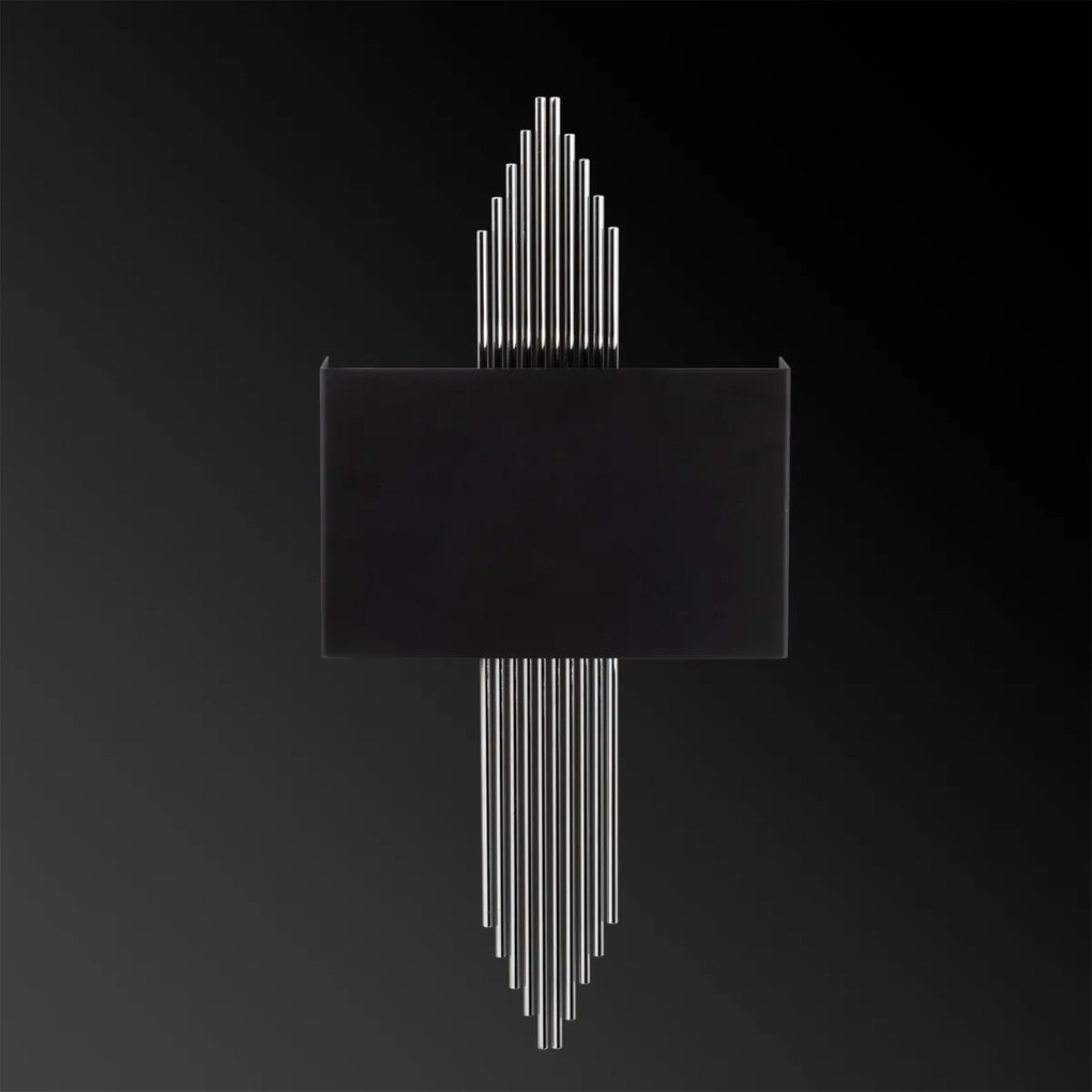 Nástenné svietidlo Miko II čierna/strieborná