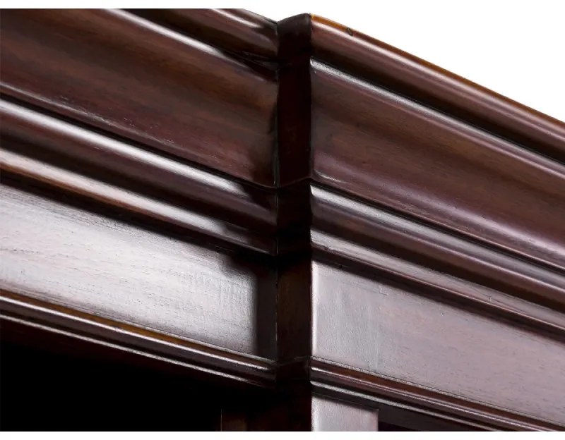 furniture-nabytek.cz - Masívna knižnica Cambridge I z mahagónu, lakovaná, hnedá – 168×34×210 cm