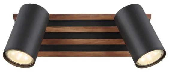 Globo 57909-2 - Bodové svietidlo KAYDEN 2xGU10/25W/230V čierna
