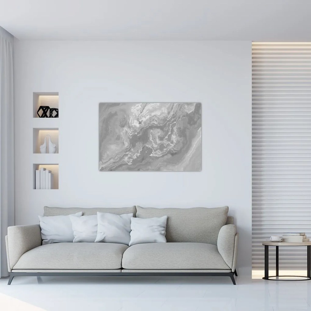Obraz - Mramor v čiernobielej (90x60 cm)