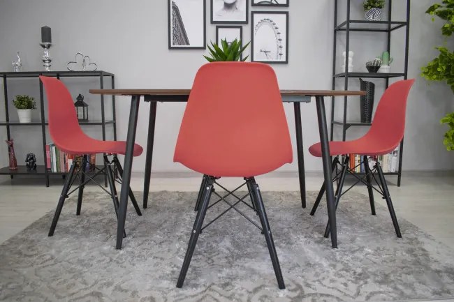 Set dvoch jedálenských stoličiek OSAKA cynober (čierne nohy) 2ks