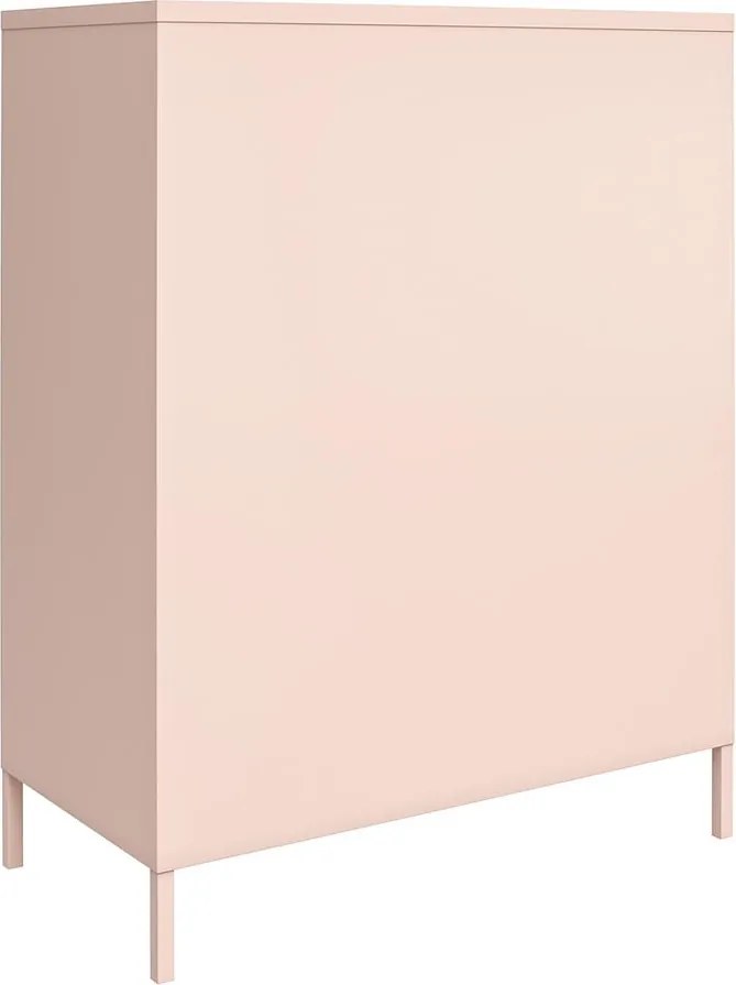 Ružová kovová skrinka 40x102x80 cm Mission District – Støraa