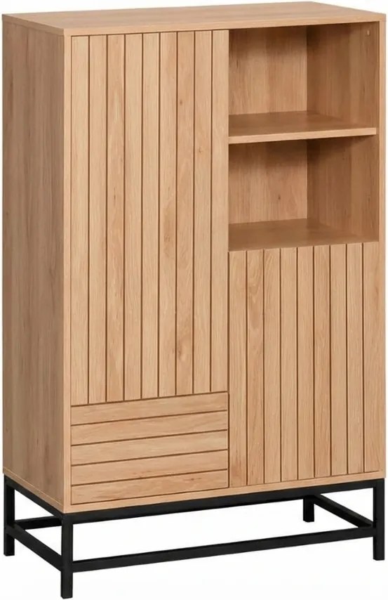 Vysoká komoda VALMOR 120x75 cm, dekor dub