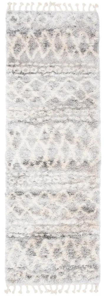 Kusový koberec shaggy Apache svetlo sivý atyp 70x250cm