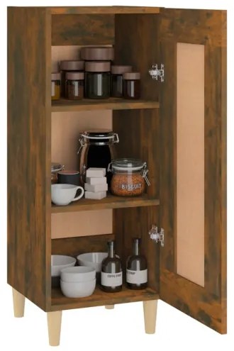 vidaXL Komoda dymový dub 34,5x34x90 cm spracované drevo-