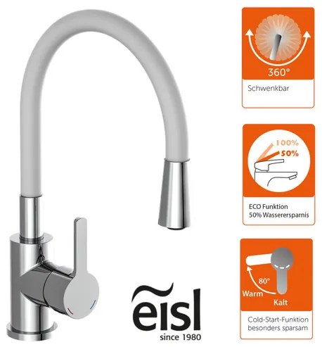 Eisl Kuchynská batéria Flexo (chróm/sivá)  (100335792)