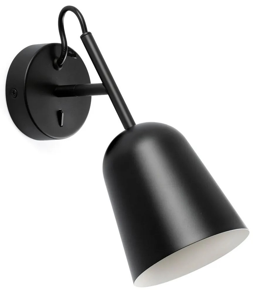 FARO 28257 - Nástenná lampa STUDIO 1xE14/8W/230V čierna