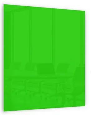 Sklenená magnetická tabuľa Memoboard, zelená, 80 x 60 cm