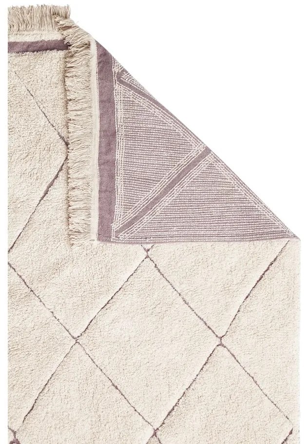 Krémový prateľný ručne tkaný bavlnený koberec 140x200 cm Bereber – Lorena Canals