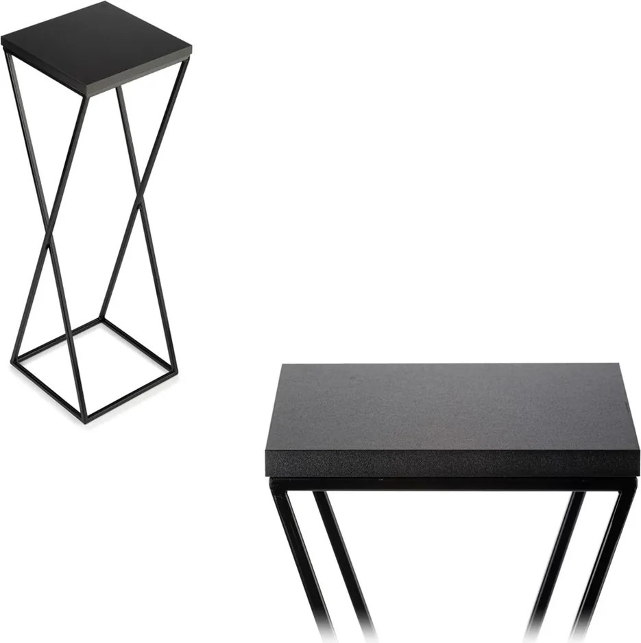 STOJAN NA KVETINÁČ LOFT6 70X24X24 CM ČIERNA