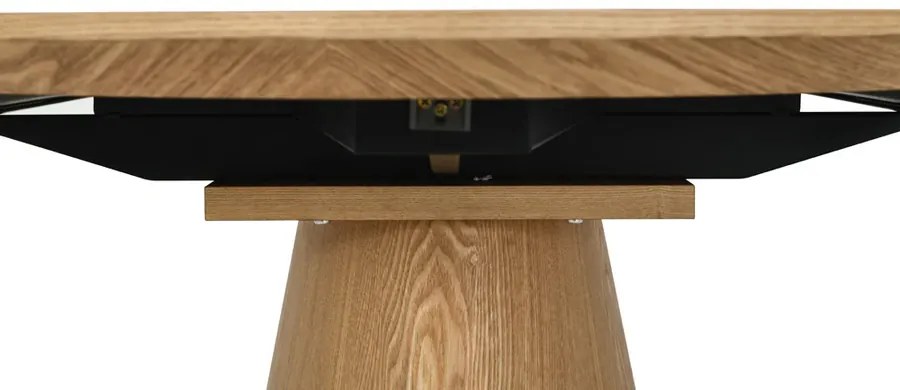 Jedálenský stôl UNIQUE 160-200 cm rozkladací dubový dyhovaný