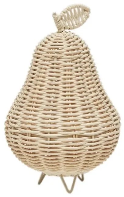 OYOY Prenosná ratanová lampička Pear 20 cm