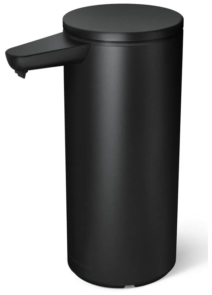 Matne čierny bezdotykový oceľový dávkovač mydla 414 ml – simplehuman