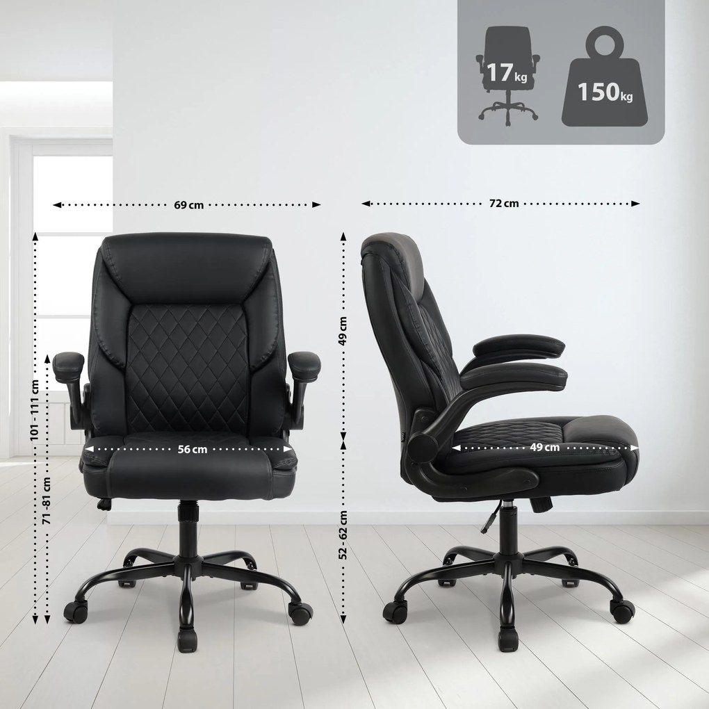 Kancelárska stolička Medfield koženka - čierna