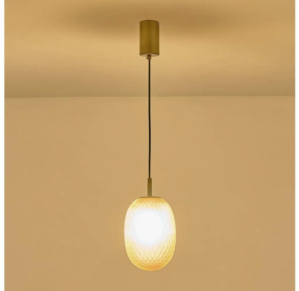 Luster na lanku 1xE14/25W/230V biela pr. 15 cm