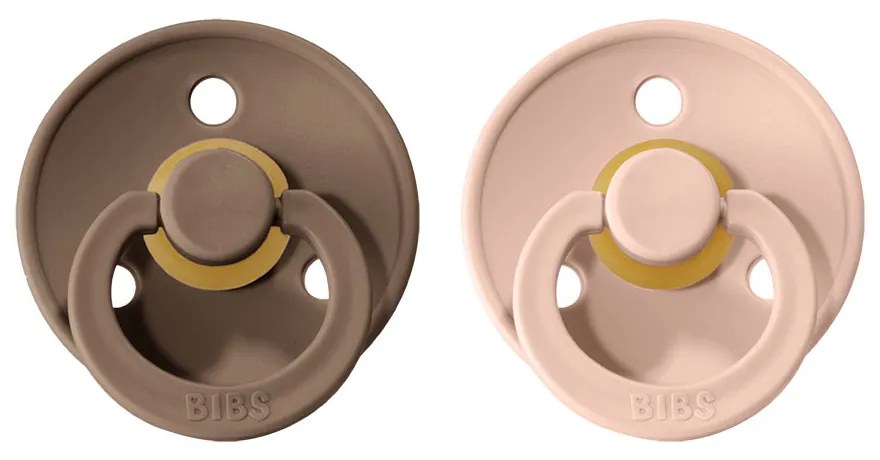 BIBS Colour cumlíky, kaučuk 2ks - veľkosť 1 - Dark Oak Blush