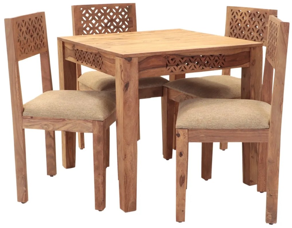 furniture-nabytek.cz - Drevený jedálenský set pre 4 osoby z masívneho palisandrového dreva