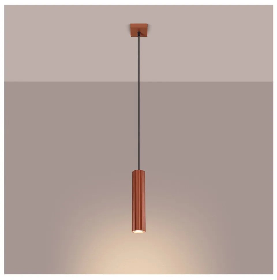 Závesné svietidlo v tehlovej farbe Gleam – Sollux