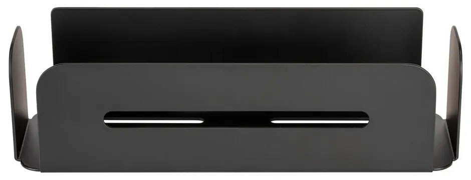 Matne čierna samodržiaca kovová kúpeľňová polička Bivio – Wenko