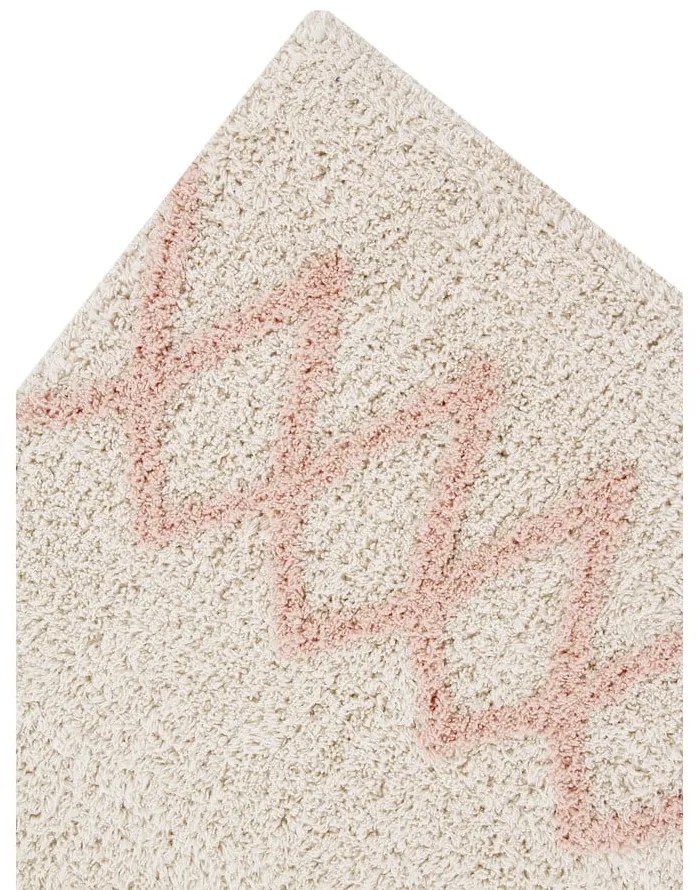 Ružovo-krémový prateľný ručne tkaný bavlnený koberec 120x160 cm Atlas Natural – Lorena Canals