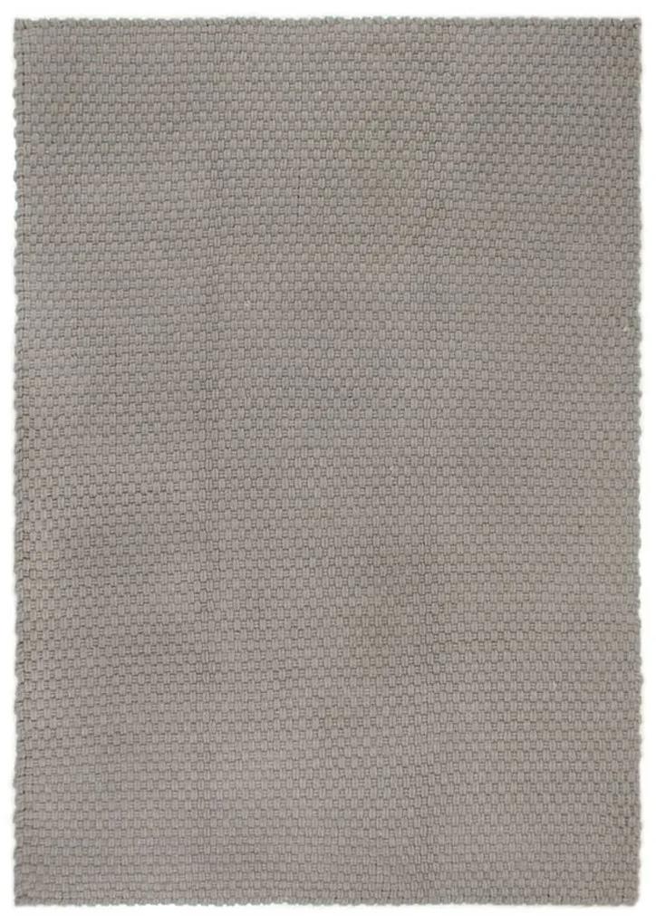 vidaXL Koberec obdĺžnikový sivý 180x250 cm bavlna