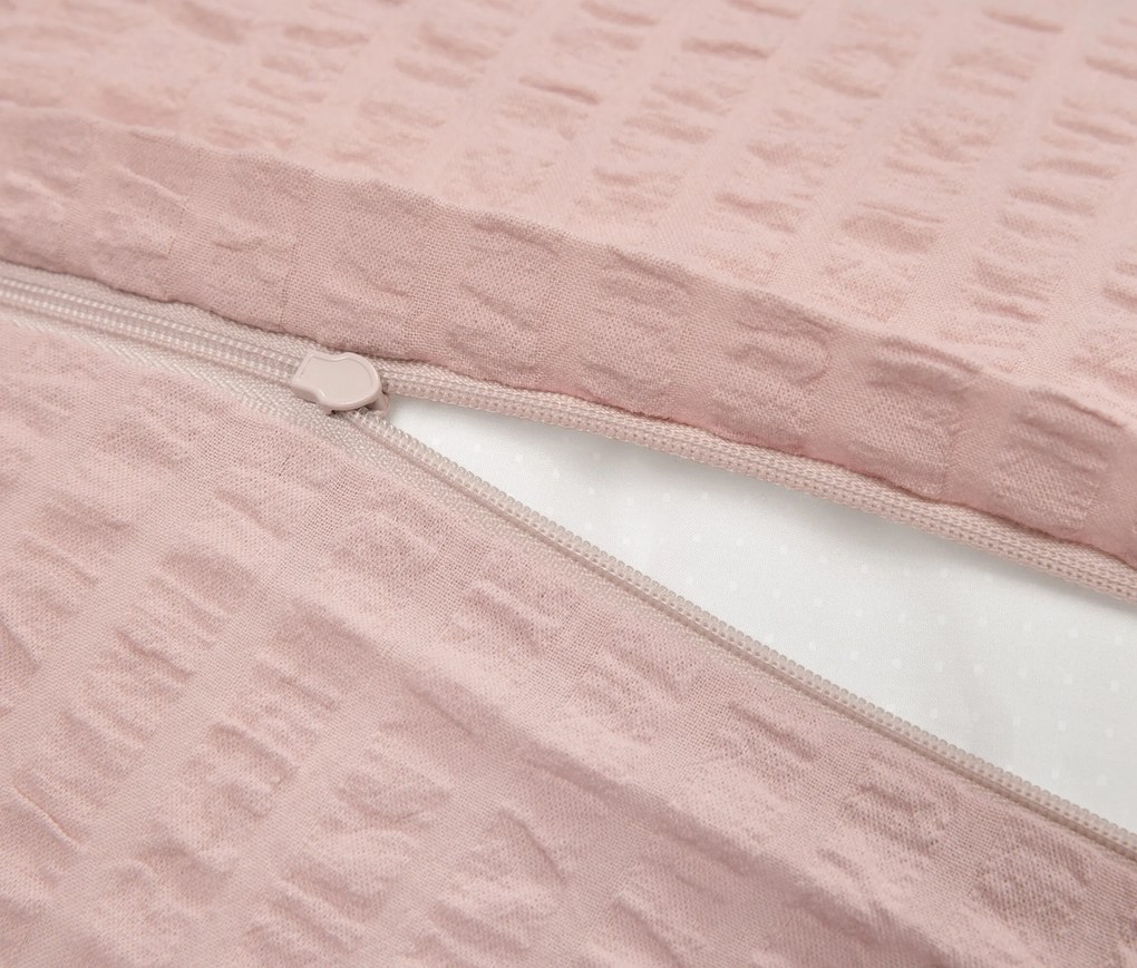 Krepová posteľná bielizeň, ružová, štandardná veľkosť