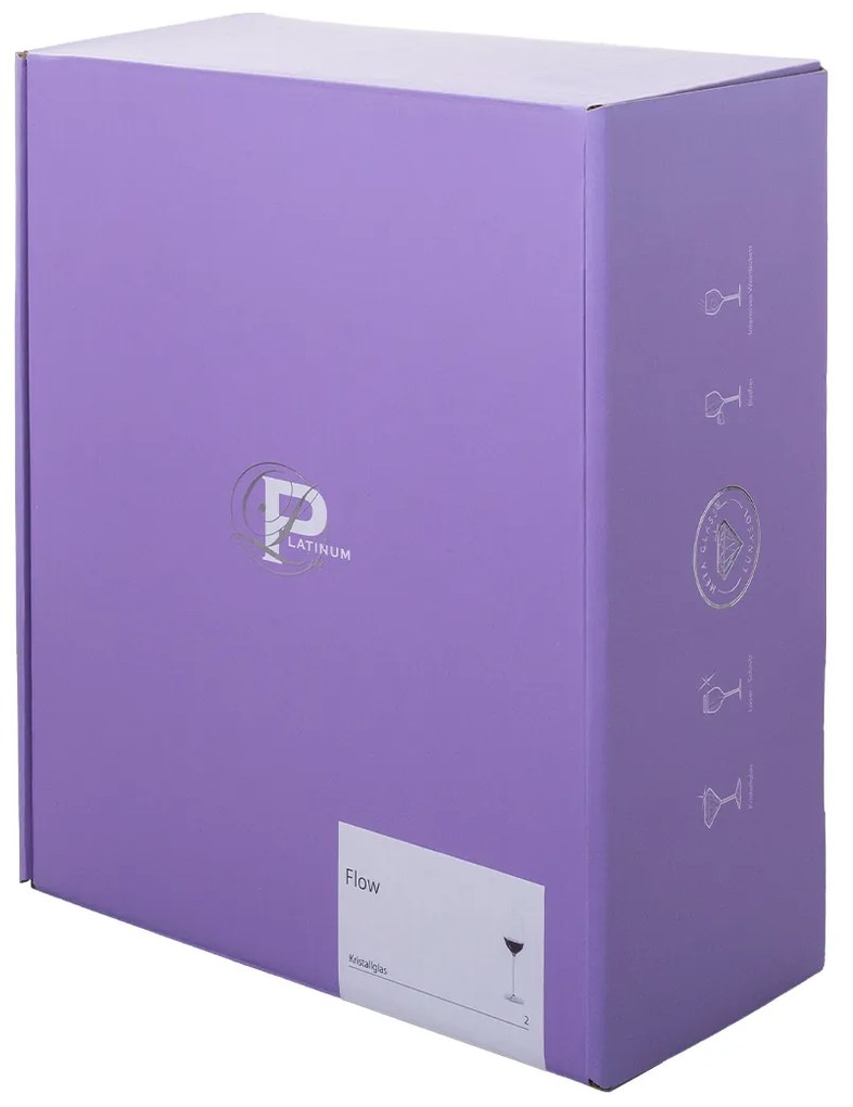 Poháre na Cabernet / Alibernet 650 ml set 2 ks - FLOW Glas Platinum Line - 322912