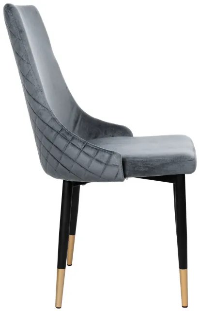 Jedálenská stolička VERMONT zamatová, grafitová