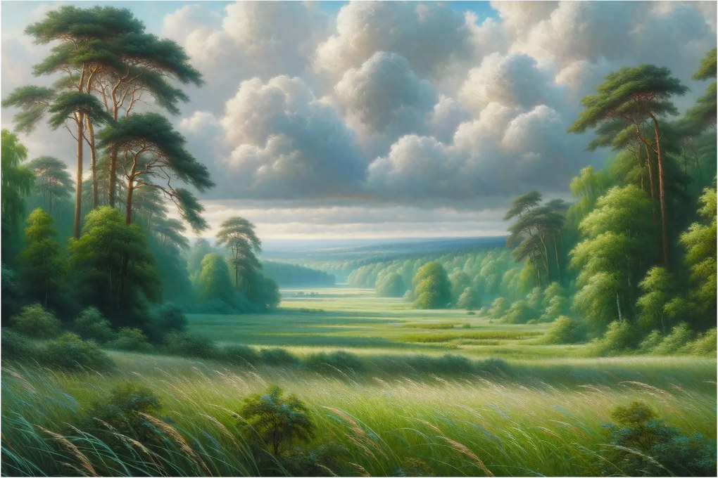 Obraz - Zelená krajina (90x60 cm)