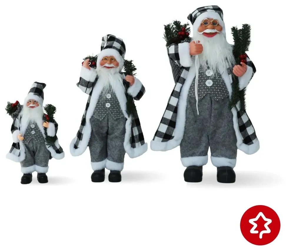 Santa Claus Silver 45 cm