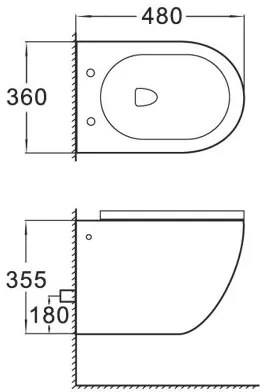 Mexen LENA Rimless, závesná WC misa so sedátkom + bidet, biela, 30224000+35224800