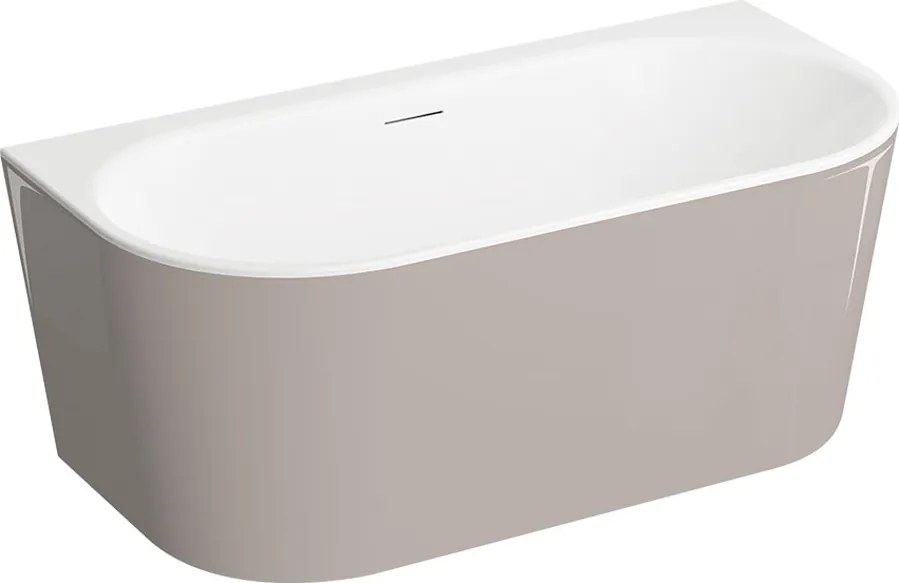 Polimat Akrylátová voľne stojaca vaňa k stene Sola 160x75 POLIMAT-Rozmery: 160x75, POLIMAT-Farba vane: Biela / mokka lesk
