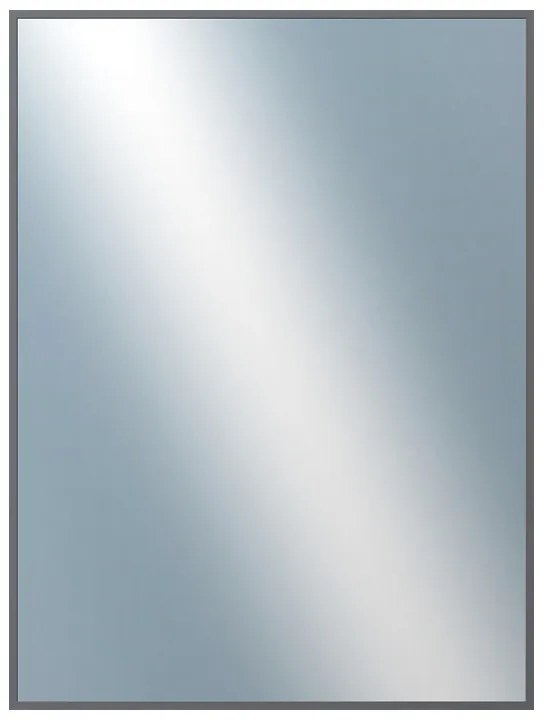 DANTIK - Zrkadlo v rámu, rozmer s rámom 60x80 cm z lišty Hliník platina (7003019)