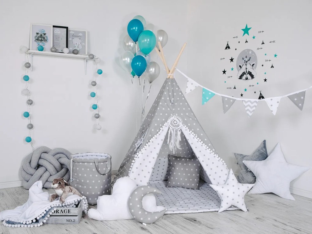 Teepee stan set Sivý varianta: standard