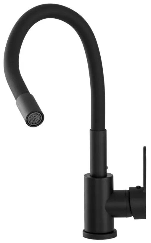 Gamma Flex 2000, stojanková drezová batéria s flexibilným ramenom, čierna matná, GMA-BFX-2000BK