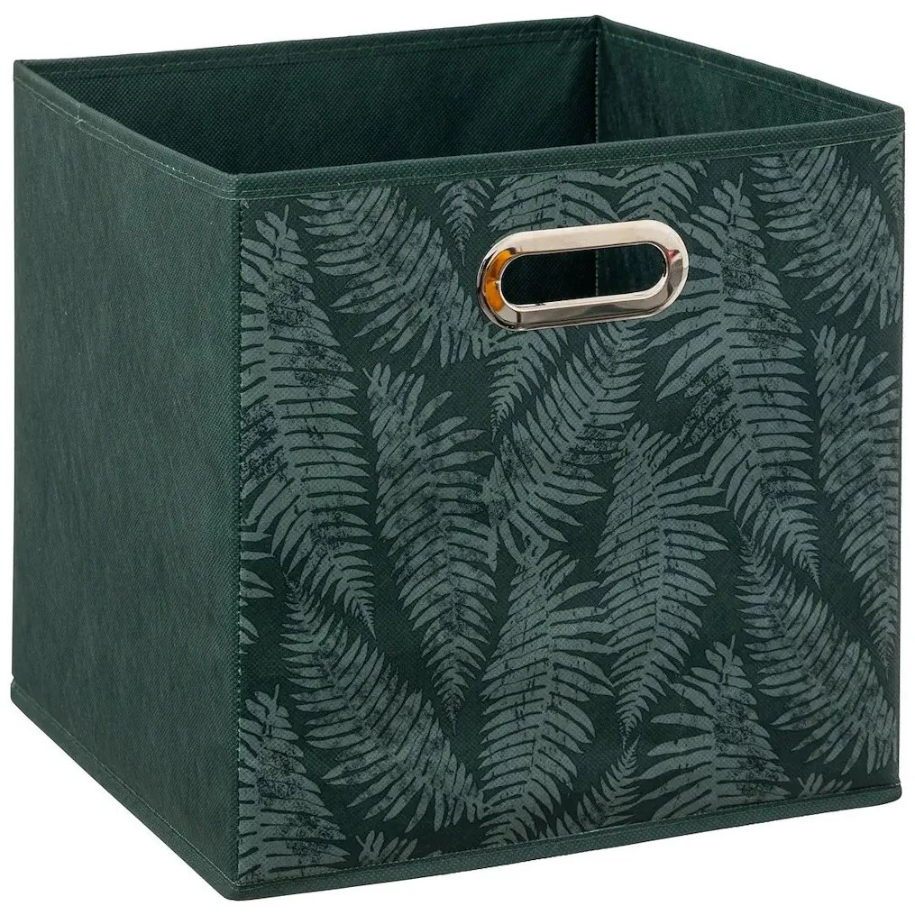 5five Simply Smart Úložný box Naturalis, 31x31x31 cm, tmavozelená