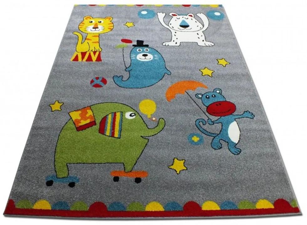 Detský koberec Cirkus sivý, Velikosti 200x290cm