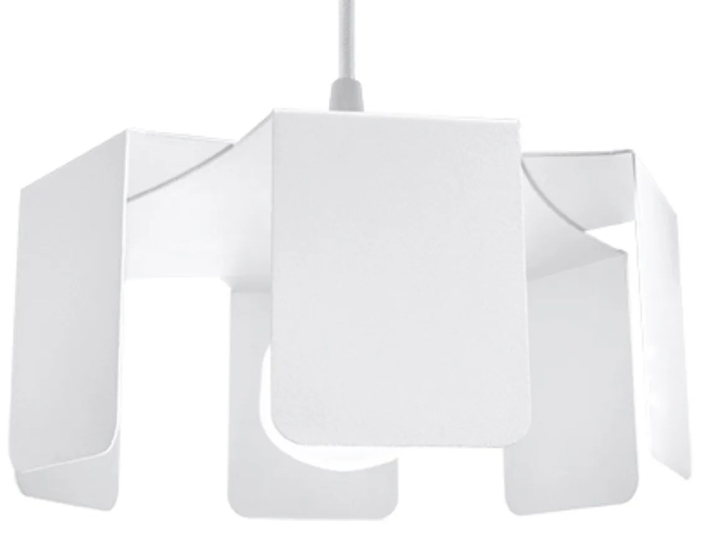 Závesné svietidlo Tulip, 1x biele kovové tienidlo