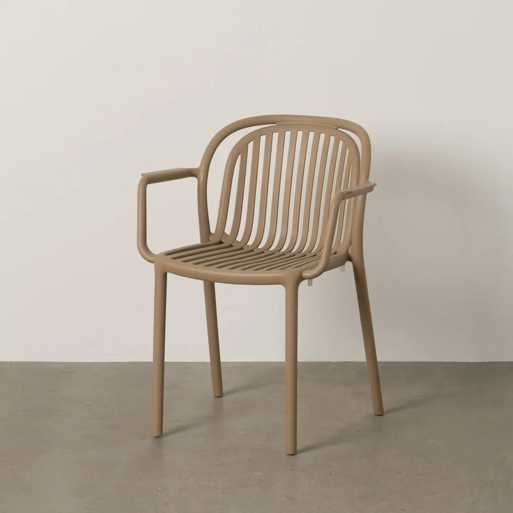 Béžová plastová jedálenská stolička Alia – Ixia