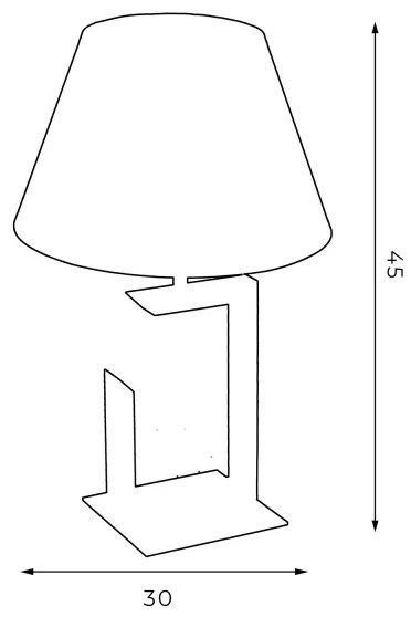 Stolná lampa 1xE27/60W/230V 45 cm modrá/zlatá