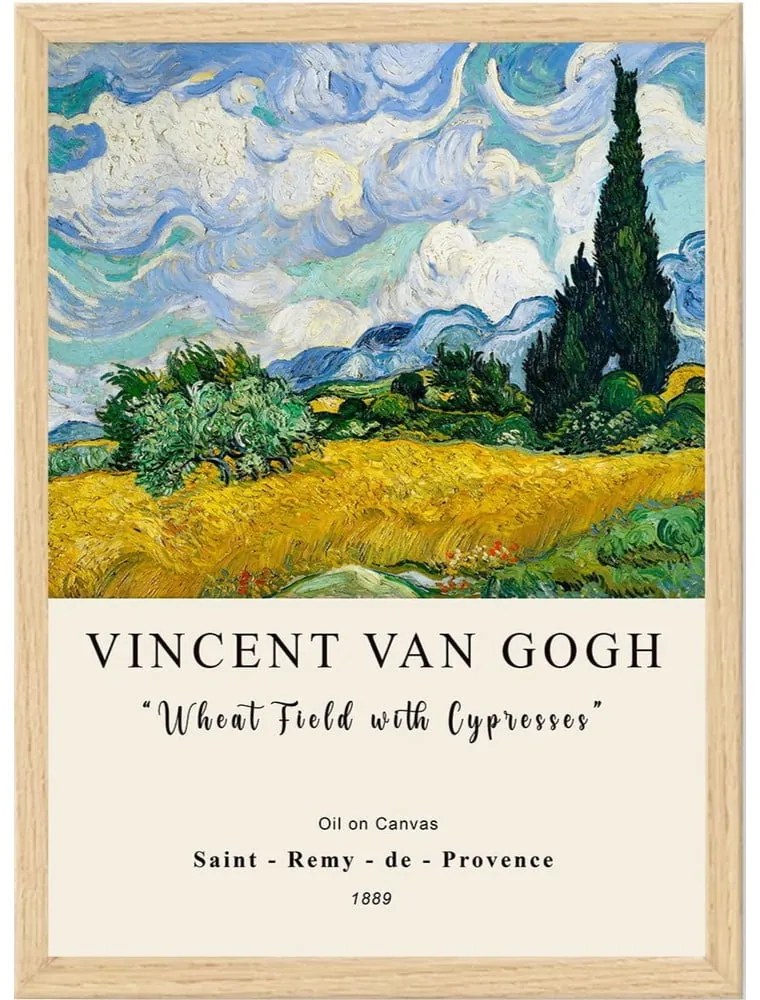 Plagát v ráme 35x45 cm Vincent Van Gogh – Wallity