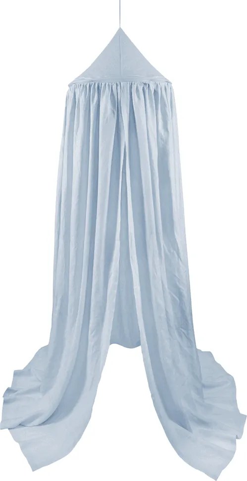 Ľanový baldachýn svetlo modrá