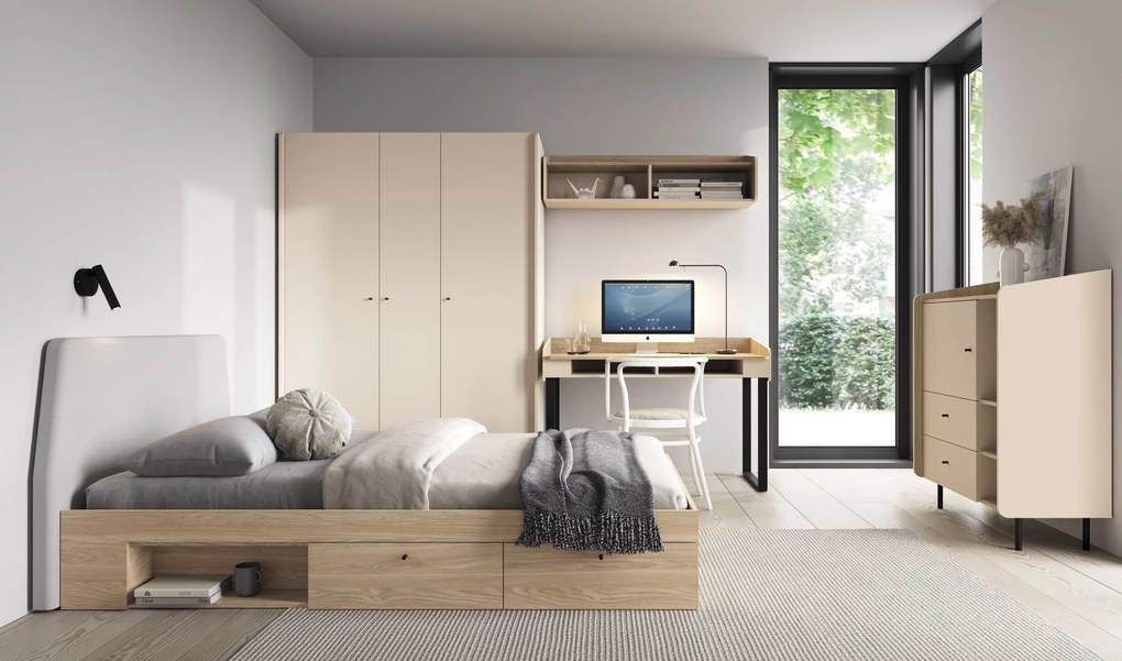 Meblar Detská posteľ Alesio 90x200 - dub baltic